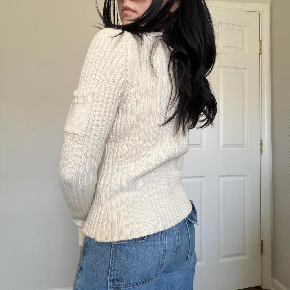 Banana Republic Rider Creme Ribbed 2349 - Picture 3 of 4